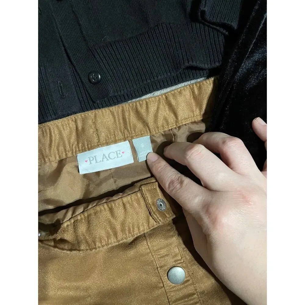 NWOT CP Bundle Tan Brown Skirt 2 Black Cardigans Cotton & Velvet Formal SZ 5-6 - Picture 6 of 9
